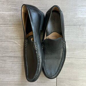 Johnston & Murphy Mens Cresswell Venetian Loafer Black Leather Sheepskin Size 11